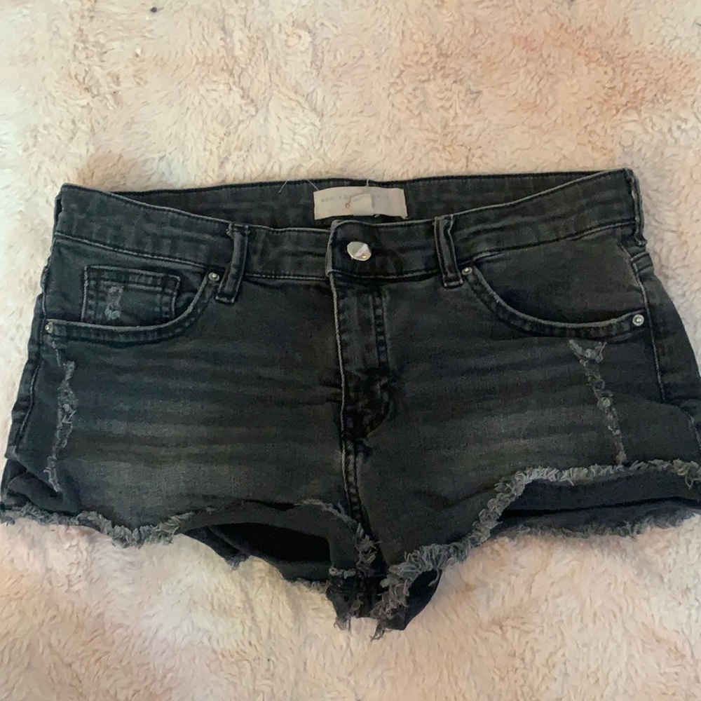 Black Jean Shorts